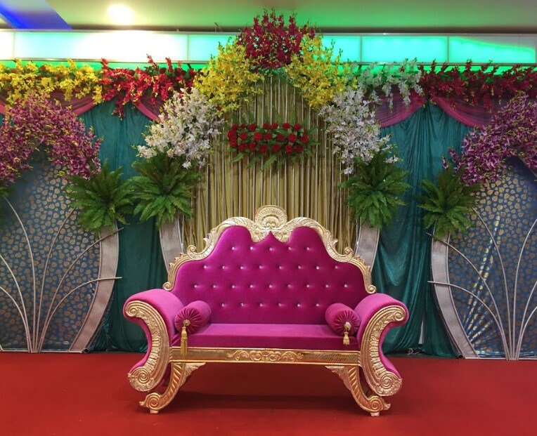 Decorated venue for family functions